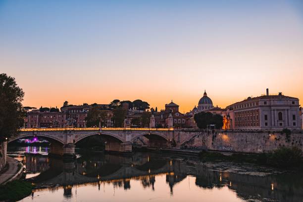 istock Rome's St. Peter's Basilica and Tiber River at Sunset 2192282445