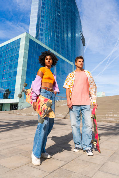 istock Young multiethnic modern couple dating outdoors 2192282802