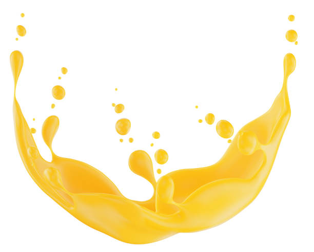 istock set of orange juice splash isolated on white background. 3d render 2192283372