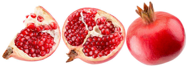 istock set of pomegranates isolated on a white background 2192283715