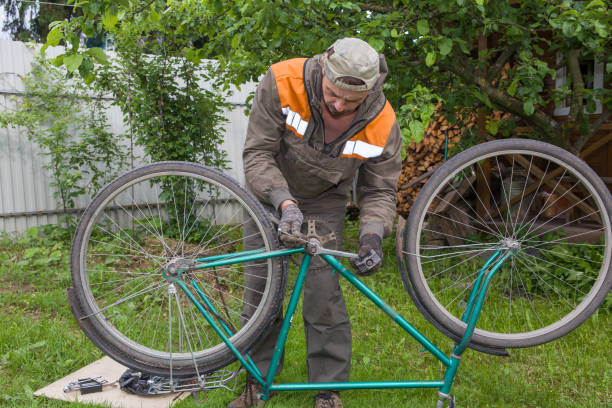 istock A European man is repairing a bicycle 2192286017