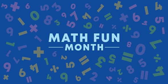 Math Science Computer Month Color Math Fun Month Vector Background Template Banner Stock Illustration ...