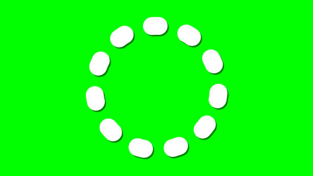Circle icon animation isolated on black background 4K