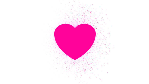 4k Seamless Red Loop Heart Shape, Full Rotation isolated on the Green Screen Background. Social media Heart. Valentines day and Love Concept. 4K stock video