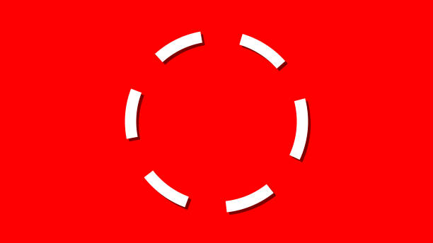 Circle icon animation isolated on black background 4K