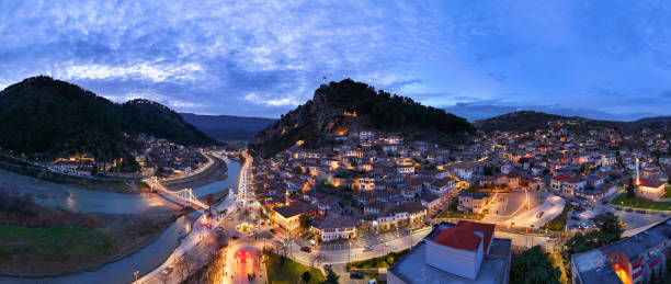istock Albania Heavy city sunset 2192294205