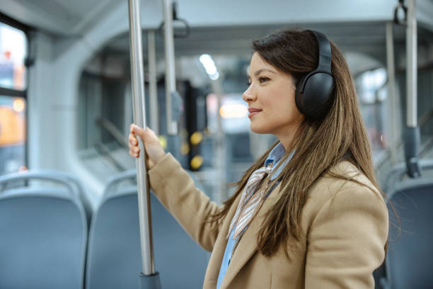 istock Female commuter in public transportation 2192304859