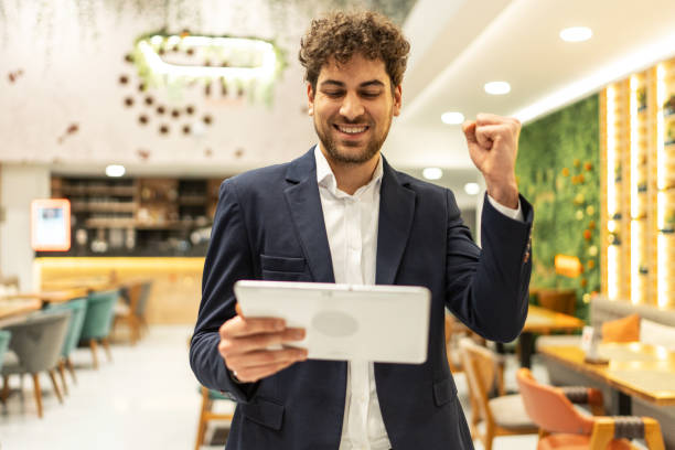 istock Young businessman received good news 2192307189