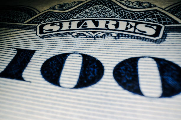Detail of US stock certificate.