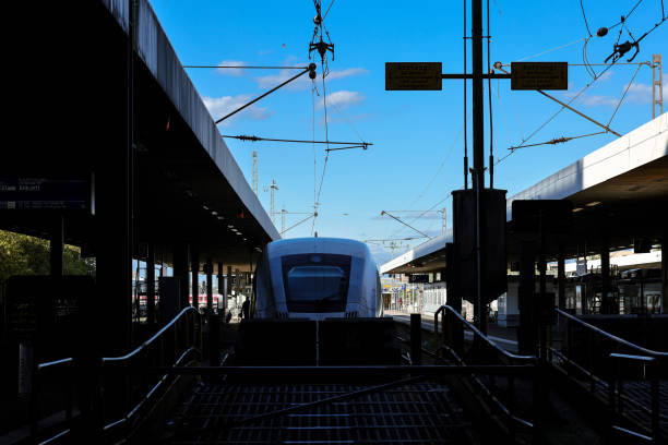 ICE high-speed train in Altona station, Hamburg.