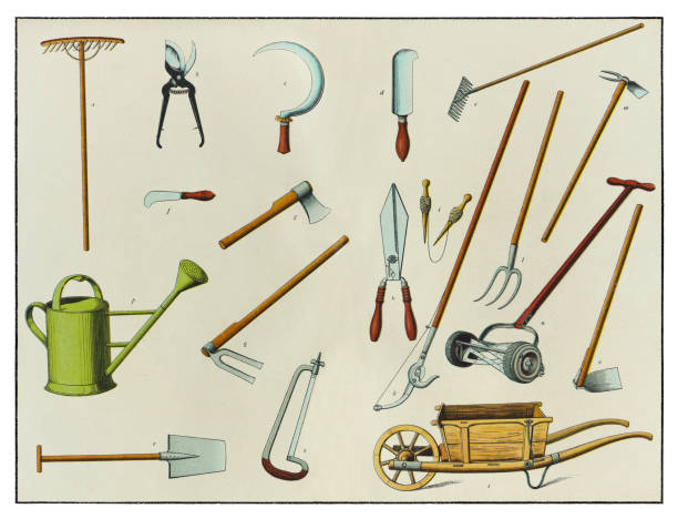 Objects of gardening equipment 1874 illustration
High quality scan of antique illustration
Original edition from my own archives
Source : Bilder zum Anschauungs-Unterricht fur die Jugend
Editorial : Verlag von J. F. Schreiber, Esslingen and München
1874