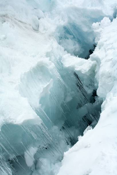 istock Glacier Crevasse with Intricate Ice Formations 2192318157
