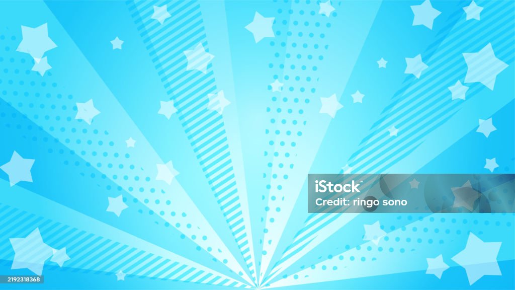 Blue Object Radiation Light Blue Radiation With Popping Stars Background Illustration Stock ...