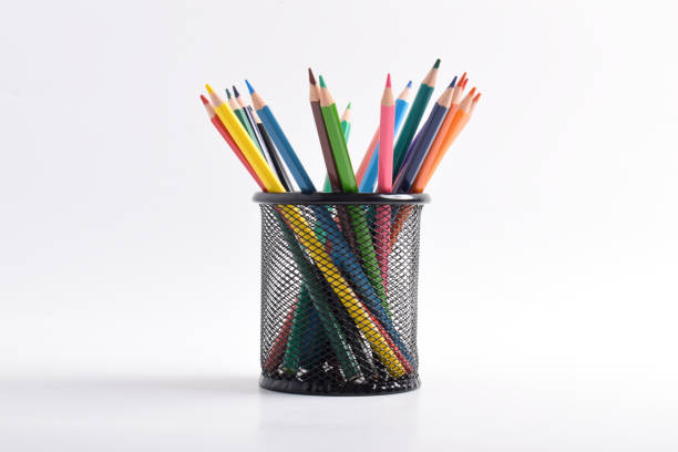istock Colorful pencils in container or pencil box. 2192321791