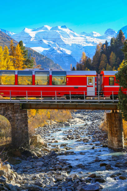 istock Swiss train in the Engadine Valley, Switzerland 2192321903