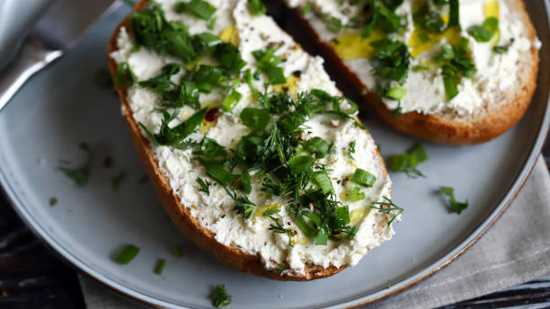 istock Healthy Buns with Cream Cheese and Herbs 2192323878