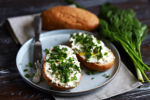 istock Healthy Buns with Cream Cheese and Herbs 2192323879