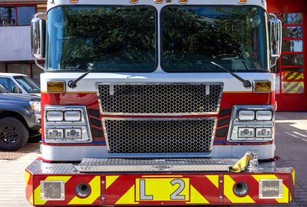 istock Fire truck ready to respond to emergency 2192326055