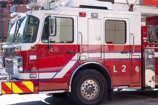 istock Fire truck ready to respond to emergency 2192326191