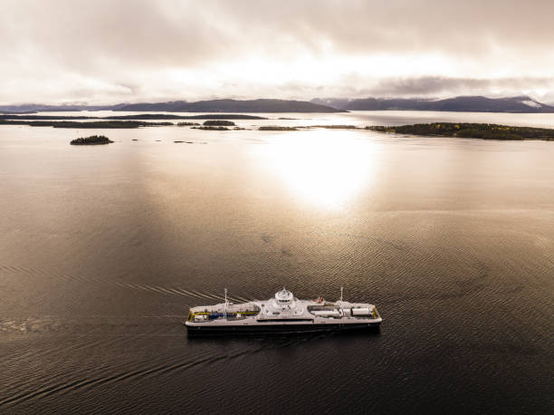 istock Ferry traveling on sea in Norway. 2192327838
