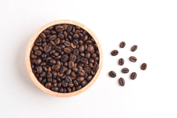 istock Coffee bean in wooden bowl 2192331574