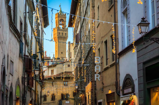 istock Florence street Christmas light decorations 2192331788