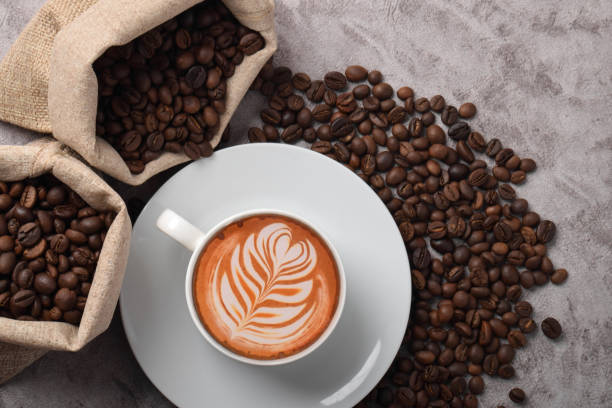 istock Cup of coffee and coffee beans 2192332675