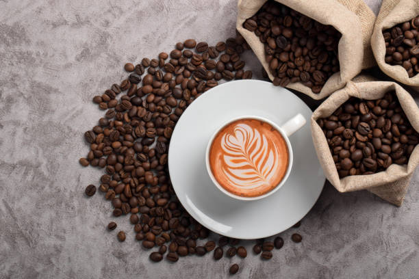 istock Cup of coffee and coffee beans 2192332690