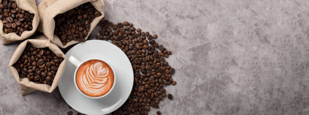istock Cup of coffee and coffee beans 2192332695