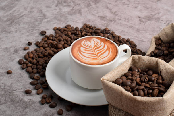 istock Cup of coffee and beans 2192332704