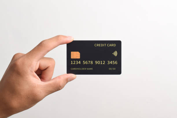 istock Hand holding credit card on white background 2192333963