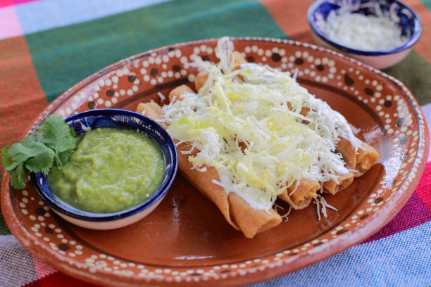 istock Tacos dorados served with guacamole 2192340056