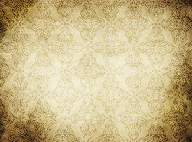istock Old grunge paper background with vintage patterns. 2192340213