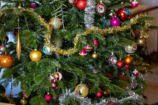 istock Christmas Bauble on Tree. Festive decorations on a Christmas tree. 2192340542