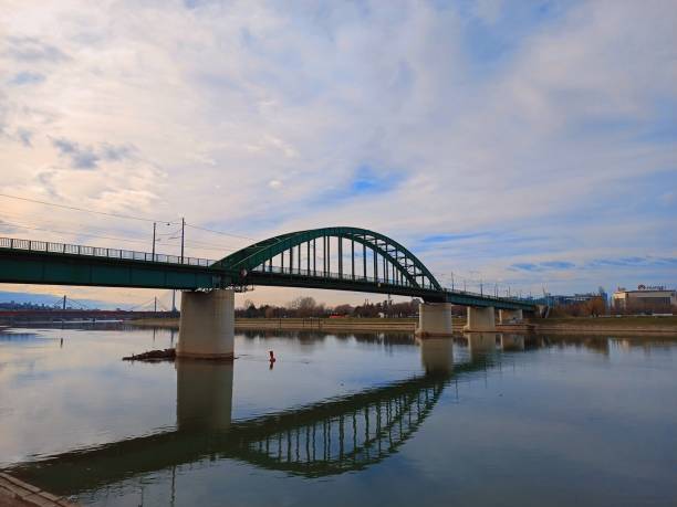 istock View of the old bridge and river reflection 2192343787