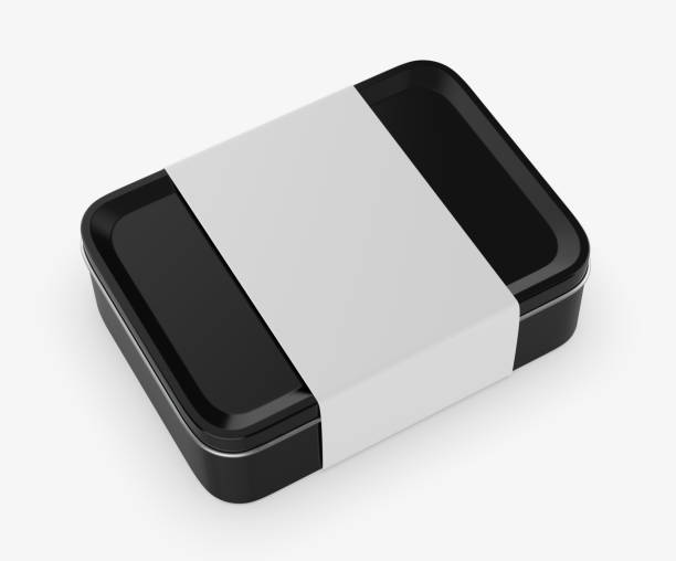 istock Stainless steel or tin metal shiny silver box container for mock up and packaging Design. 2192350287