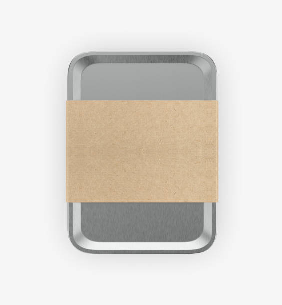 istock Stainless steel or tin metal shiny silver box container for mock up and packaging Design. 2192350331