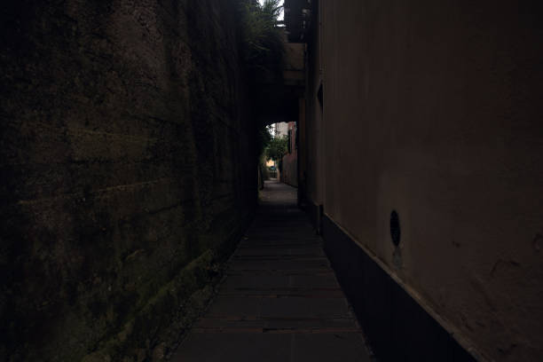 istock Narrow alley in the shade 2192353302