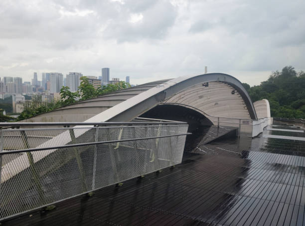 Woman in pedestrian walkway tunnel in Kuala Lumpur, Malaysia