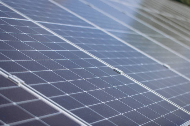 istock Solar panel farm is producing renewable energy from the sun 2192361799