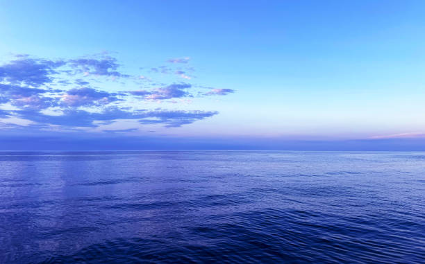 istock Ocean calm water and cloudy sky in the evening. 2192363152