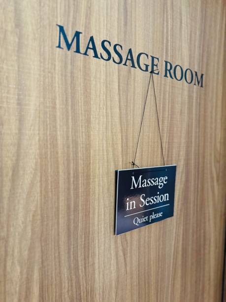 istock Massage Room Door with 