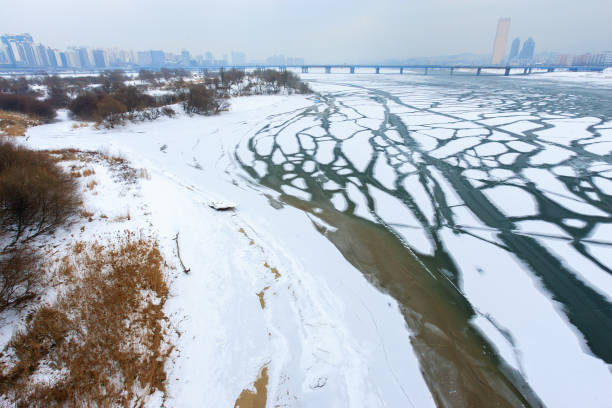 istock Han River filled with snow and ice and  BamSeom 2192364167