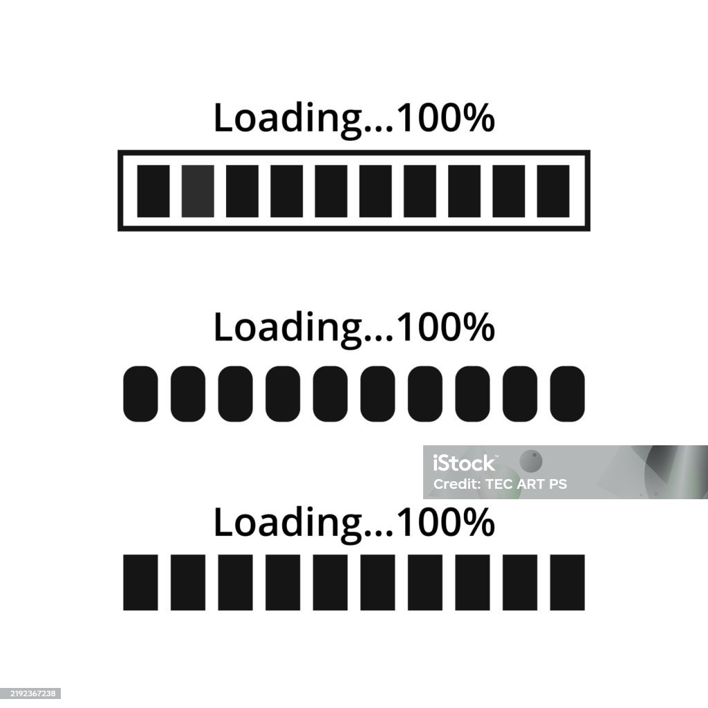 Loading Bar Plan Loading Bars 100 Stock Illustration - Download Image Now - Circle ...