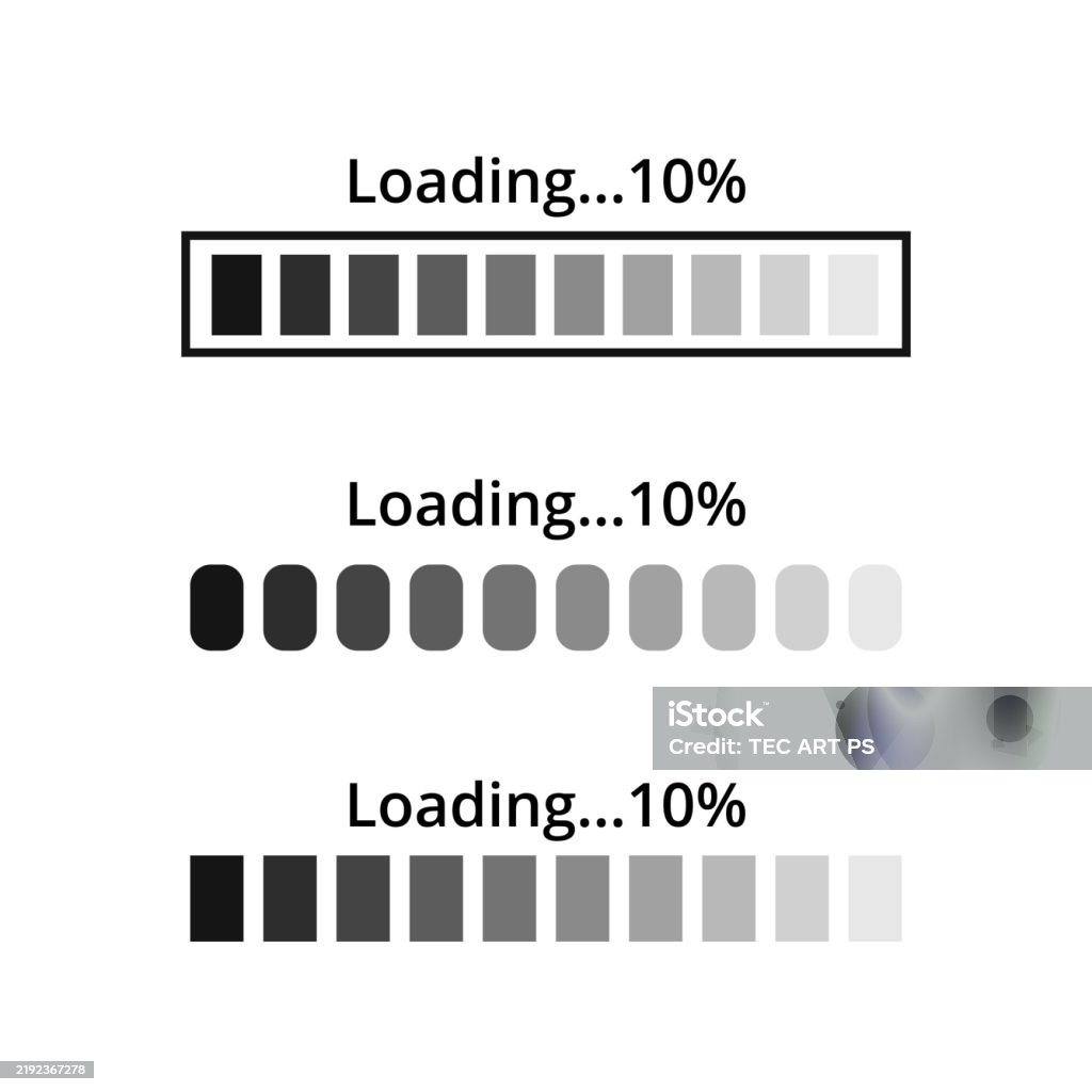 Loading Bars 10 Stock Illustration - Download Image Now - Circle ...