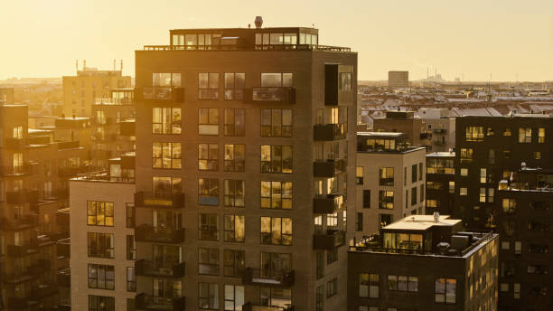 New buildings in residential district