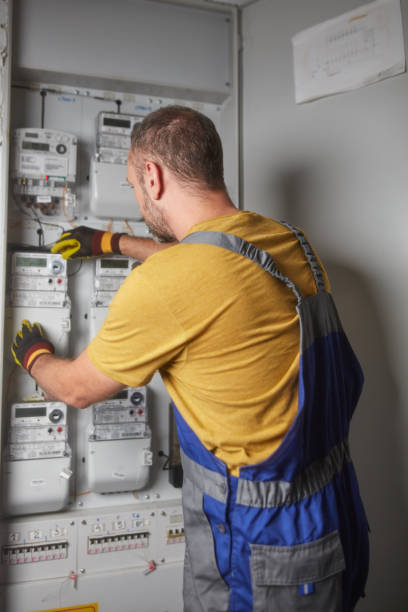 istock Technician working on a electricity power meter station in a building. 2192368207