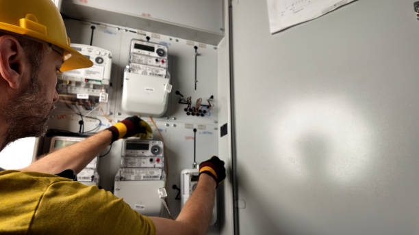 istock Technician working on a modern electricity power meter station in a building. 2192368229