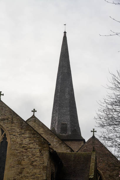 istock St Mary's Church spire, in Cleobury Mortimer, England 2192369366