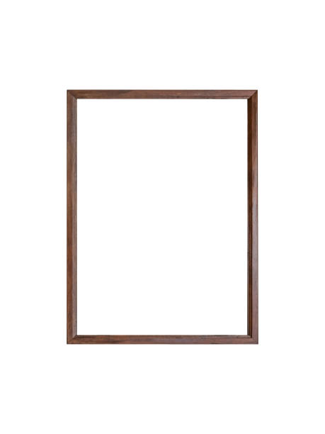 istock Dark brown wooden square 3 to 4 aspect ratio frame isolated. 2192370220